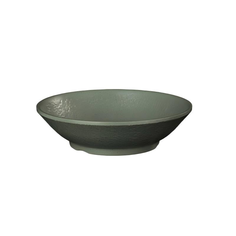 Leather-Grain Melamine Shallow Bowl — commercial Leather-Grain melamine tableware by TERRA
