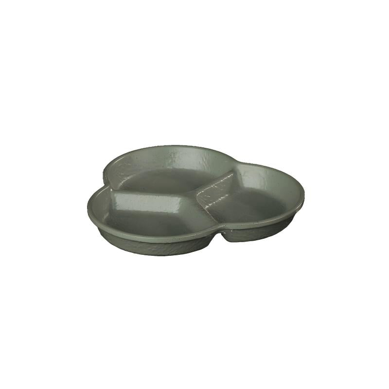 Leather-Grain Melamine 3-Compartment Dish — commercial Leather-Grain melamine tableware by TERRA