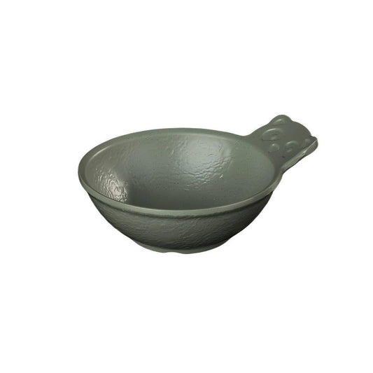Leather-Grain Melamine Panda-Handle Bowl — commercial Leather-Grain melamine tableware by TERRA