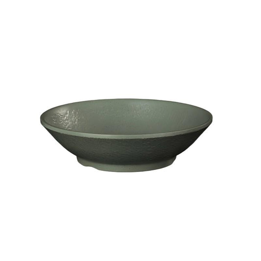 Leather-Grain Melamine Shallow Bowl — commercial Leather-Grain melamine tableware by TERRA