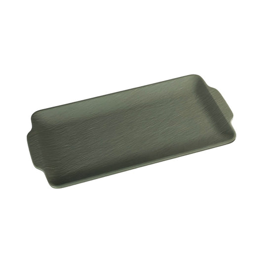 Rock-Texture Melamine Two-Handle Rectangular Platter — commercial Rock-Texture melamine tableware by TERRA