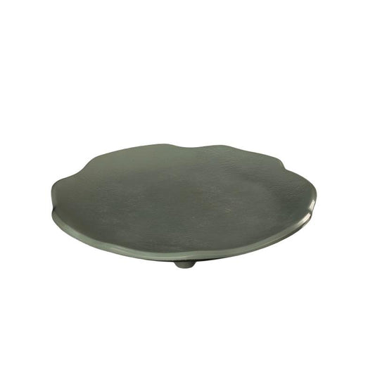 Leather-Grain Melamine Twisted-Rim Plate — commercial Leather-Grain melamine tableware by TERRA
