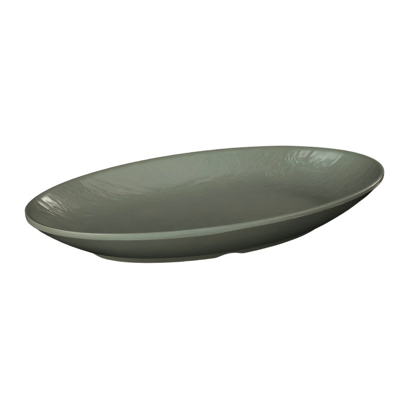 Rock-Texture Melamine Oval Deep Plate — commercial Rock-Texture melamine tableware by TERRA