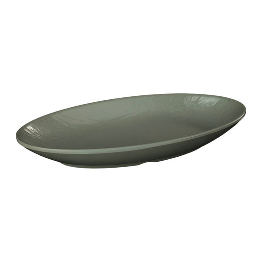 Rock-Texture Melamine Oval Deep Plate — commercial Rock-Texture melamine tableware by TERRA