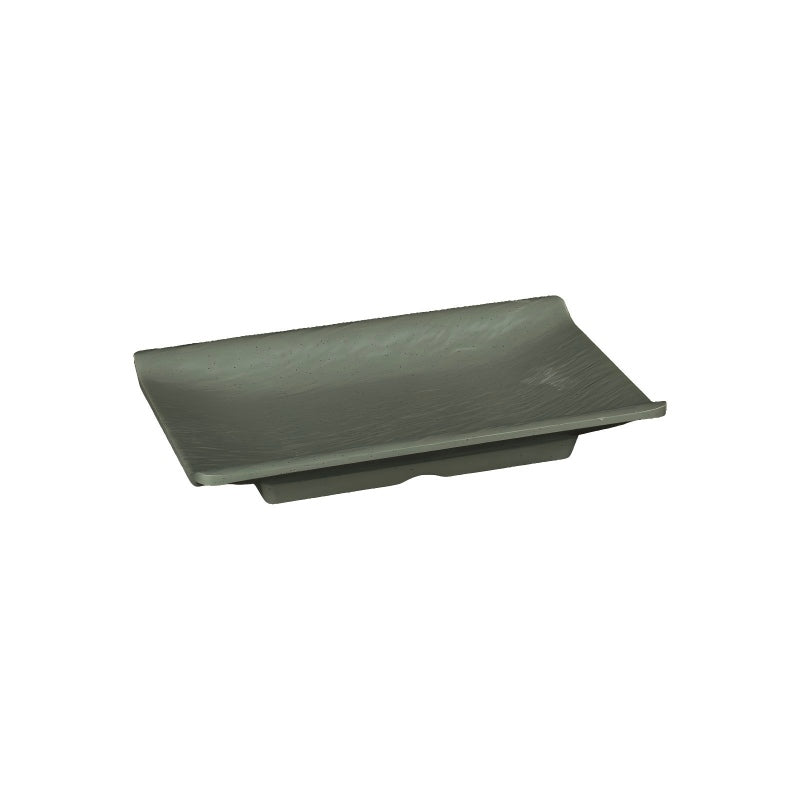 Rock-Texture Melamine Bamboo-Leaf Plate — commercial Rock-Texture melamine tableware by TERRA