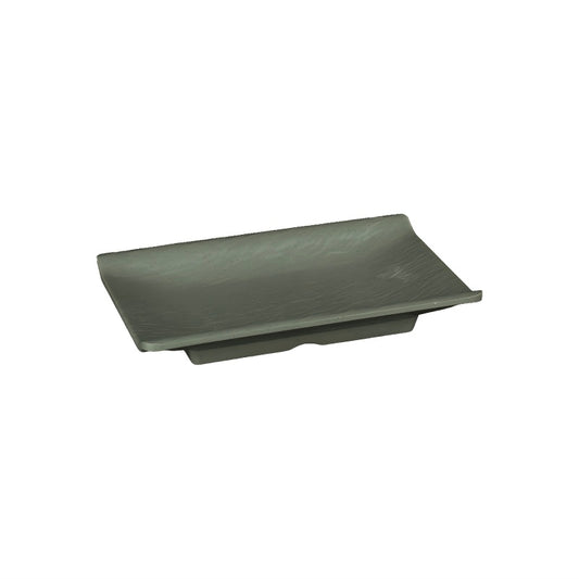 Rock-Texture Melamine Bamboo-Leaf Plate — commercial Rock-Texture melamine tableware by TERRA