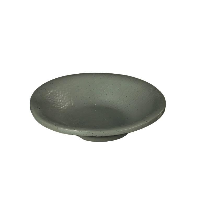 Leather-Grain Melamine Flared Rim Dish — commercial Leather-Grain melamine tableware by TERRA