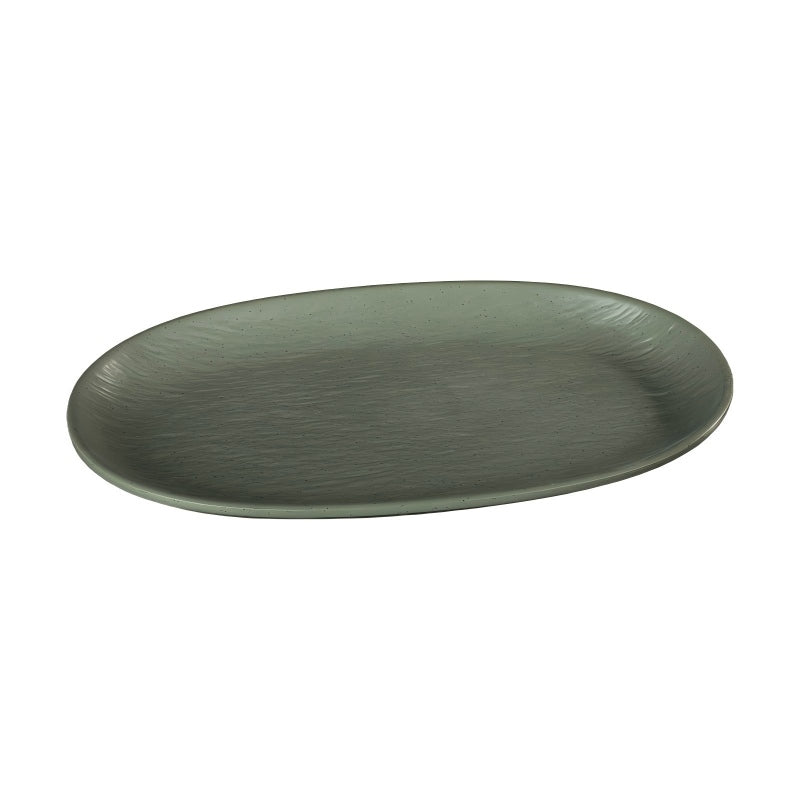 Rock-Texture Melamine Oval EGG-Shape Plate — commercial Rock-Texture melamine tableware by TERRA