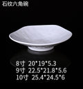 Stone-Pattern Hexagonal Ceramic Bowl — Commercial Restaurant Ceramic Tableware