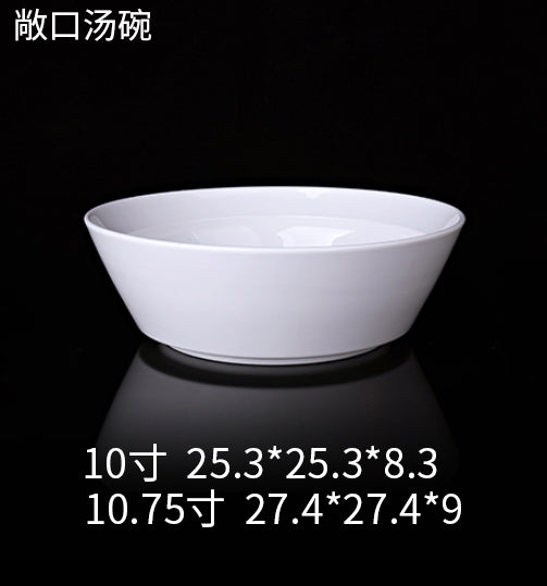 Open-Mouth Ceramic Soup Bowl — Commercial Restaurant Ceramic Tableware