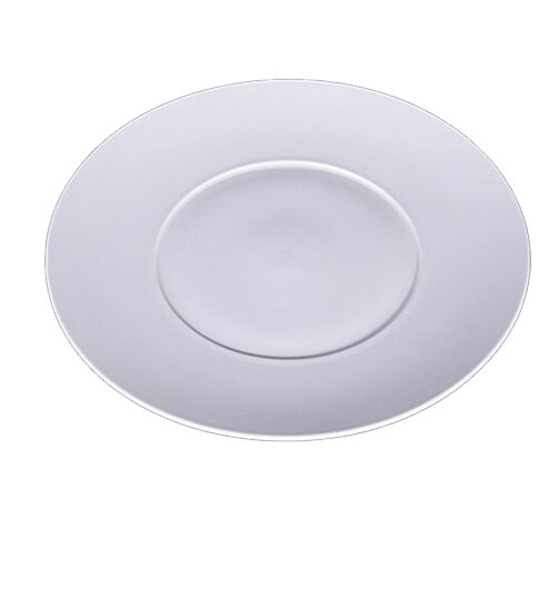 Flying Saucer Round Ceramic Plate — White background product photo
