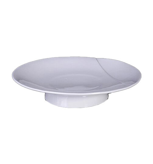 Natural Pedestal Plate — commercial ceramic plate