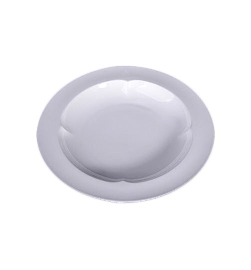 Yulan Wide-Rim Round Deep Plate — commercial ceramic plate