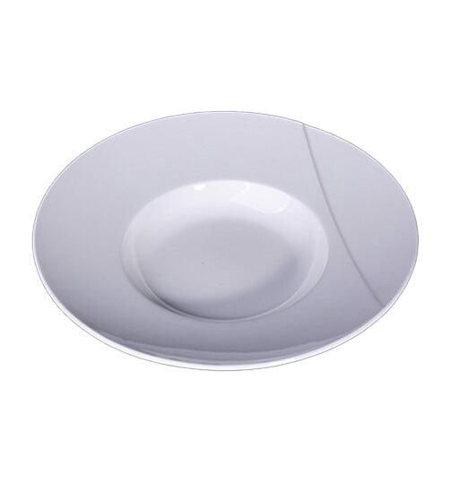 Natural Round Wide-Rim Plate — commercial ceramic plate