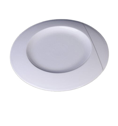 Natural Round Cold Dish Plate — White background product photo